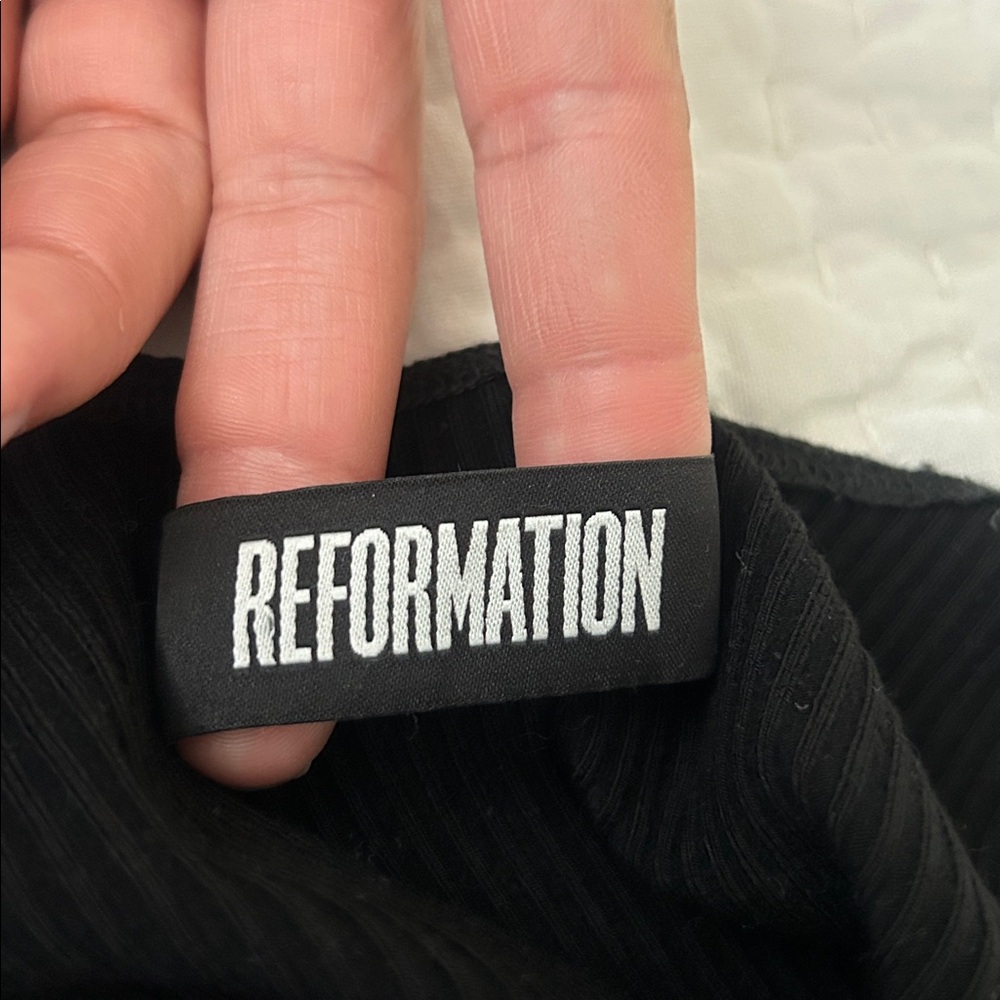 Reformation Black Ribbed Bodysuit - Picture 4 of 6